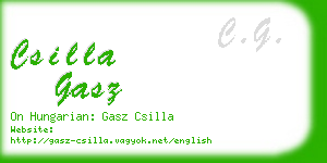 csilla gasz business card